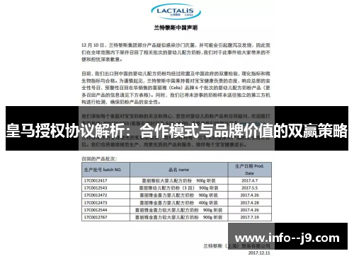 皇马授权协议解析：合作模式与品牌价值的双赢策略